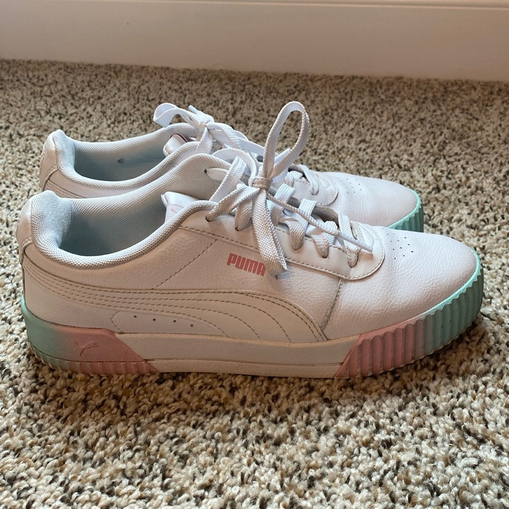 Puma Carina Pink & Teal Sneakers